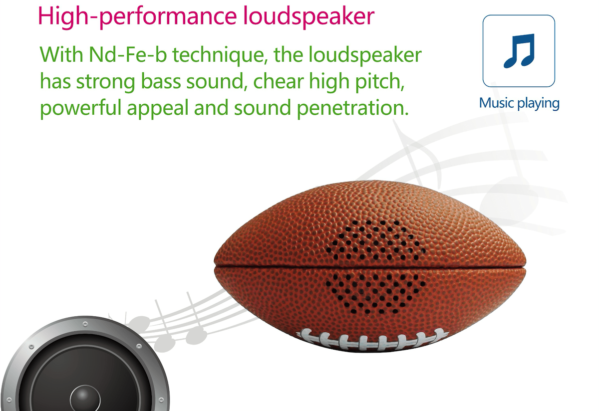 Bezprzewodowy głośnik Bluetooth mini piłka do futbolu amerykańskiego do rugby