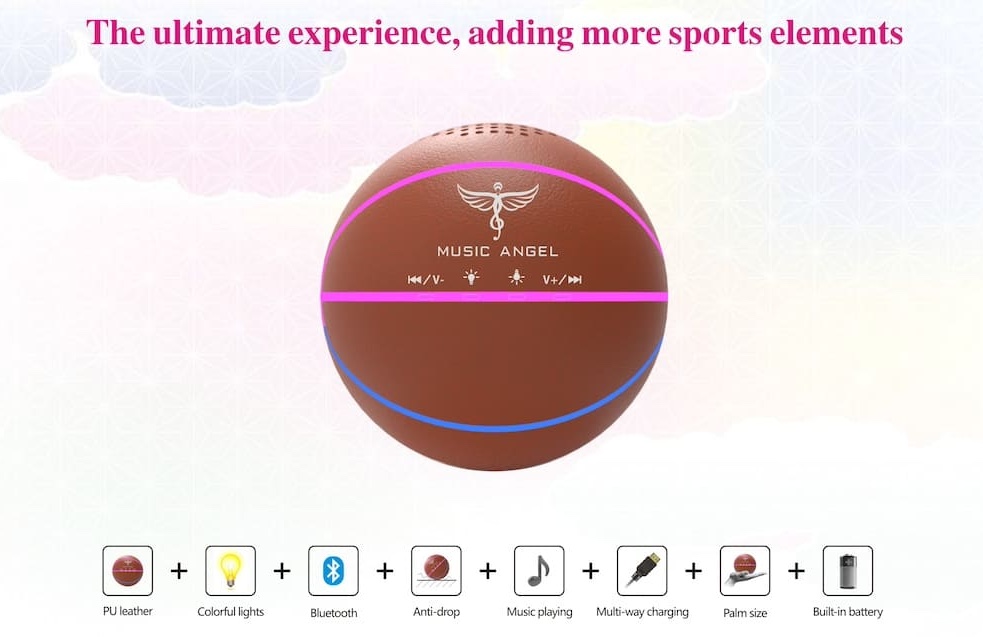 głośnik z piłką do koszykówki Bluetooth