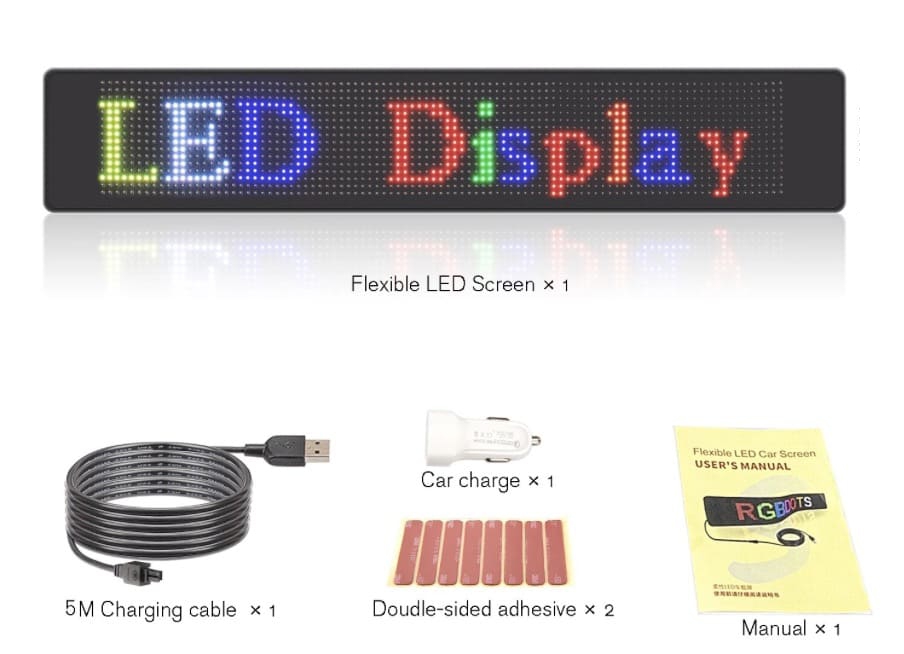 Panel reklamowy LED, pełnokolorowy, elastyczny programowalny dla urządzeń mobilnych