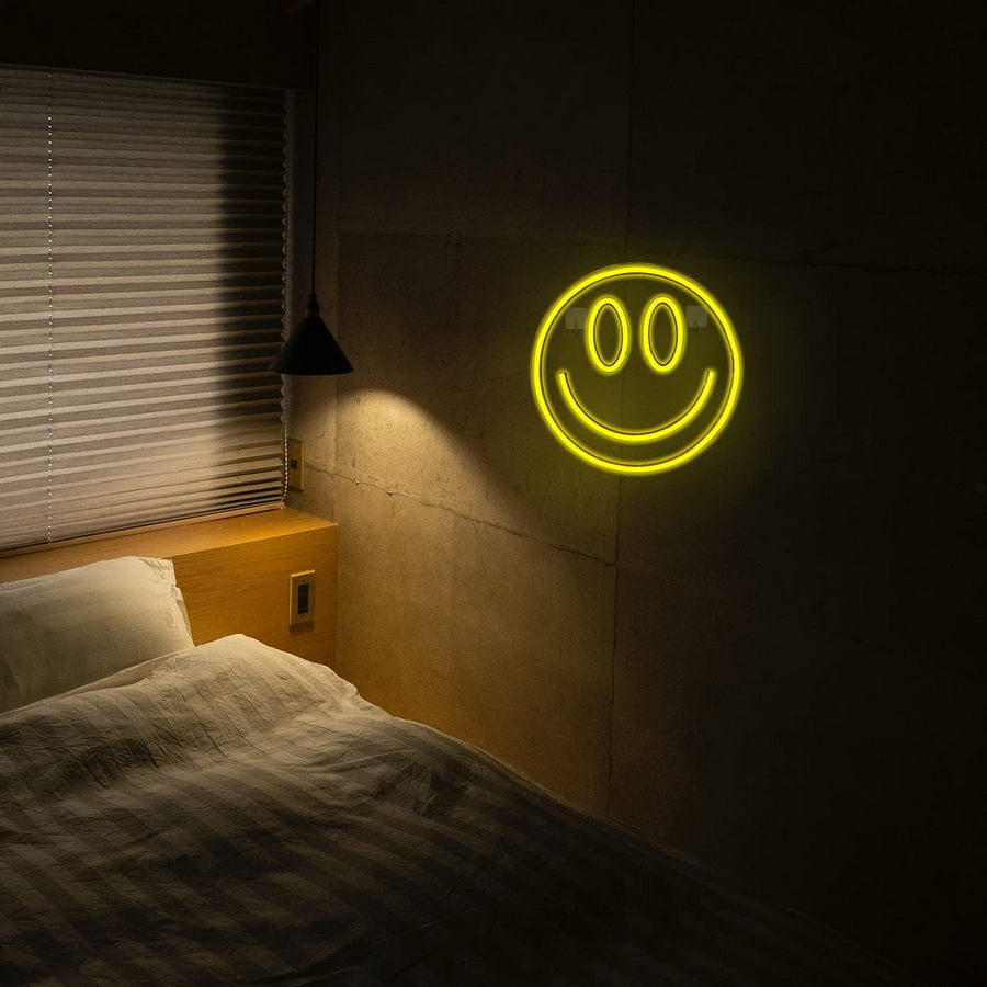 buźka światło napis LED logo reklama uśmiech