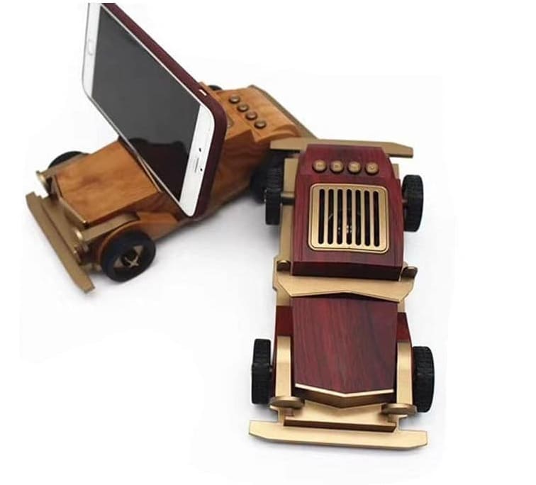 radio samochodowe mini przenośne vintage retro drewniane