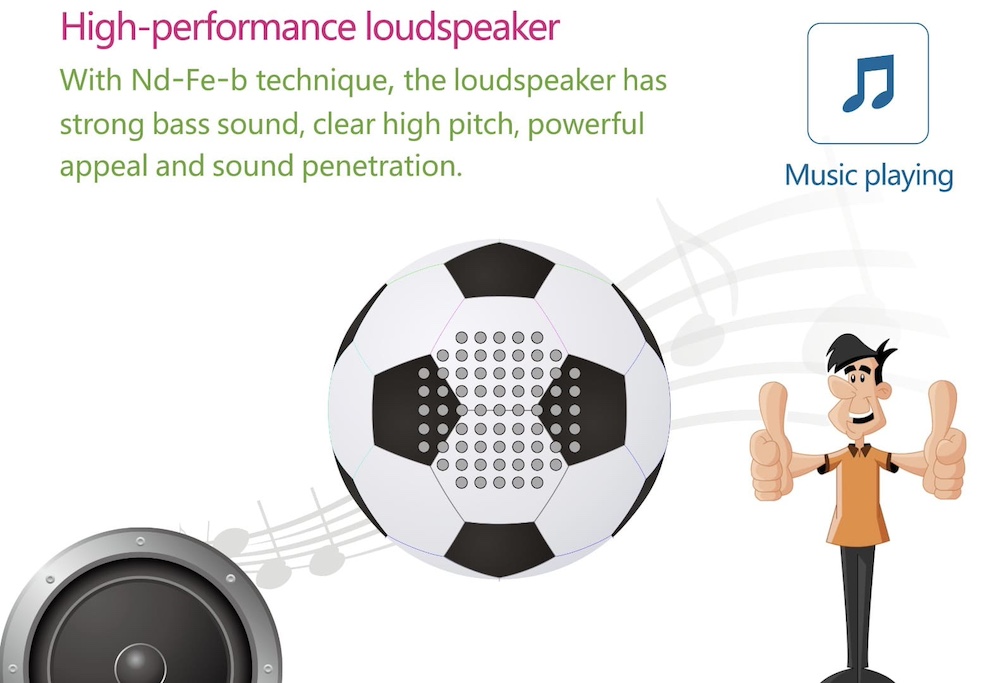 mini głośnik do piłki nożnej do mobilnego smartfona