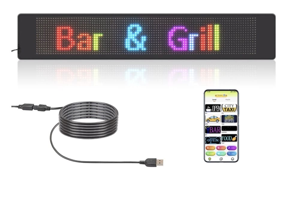 Panel reklamowy LED RGB z elastycznym przewijaniem do samochodu samochodowego