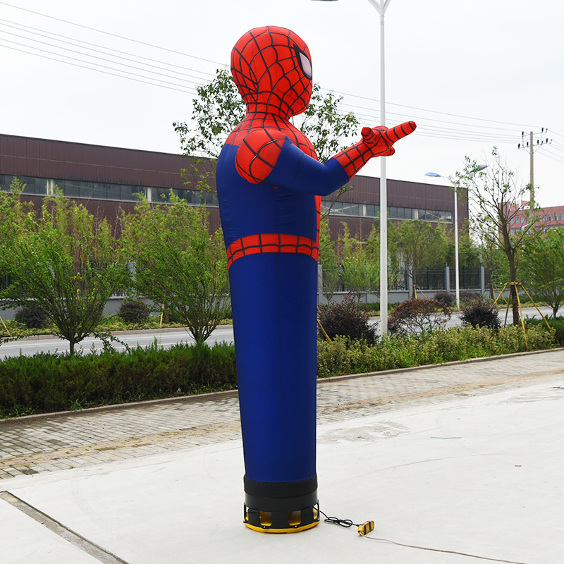 tancerz powietrzny spiderman - tańcząca figurka reklama reklama niebo balon machający facet